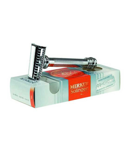 Merkur 37C Chrome Heavy Duty Slant Head DE Safety Razor