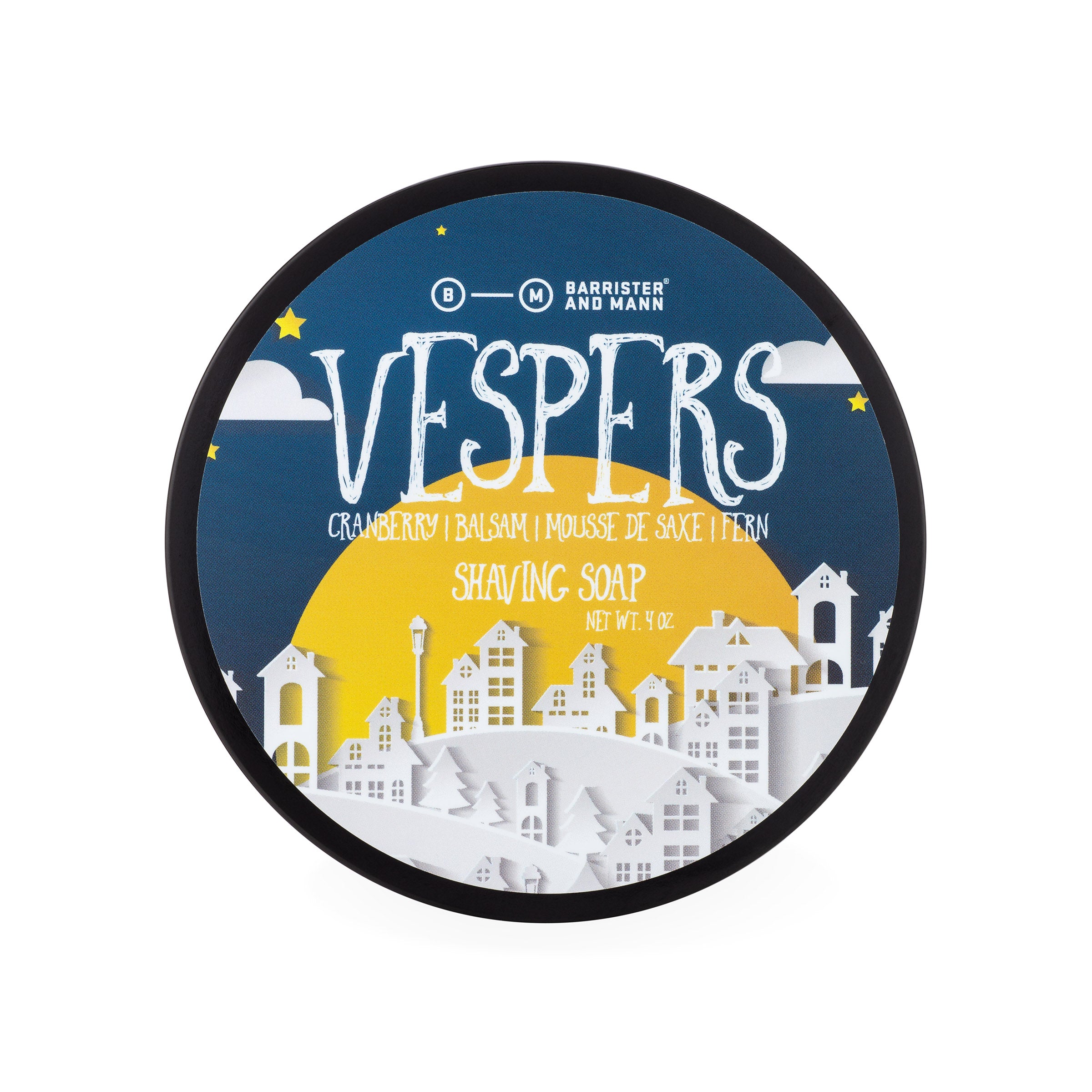 Vespers Shaving Soap (Seasonal)(Excelsior Base) - Barrister and Mann LLC